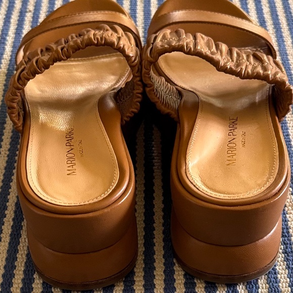 Marion Parke Margo Dual-Band Wedge Platform Sandals 37 1/2 - Picture 5 of 6